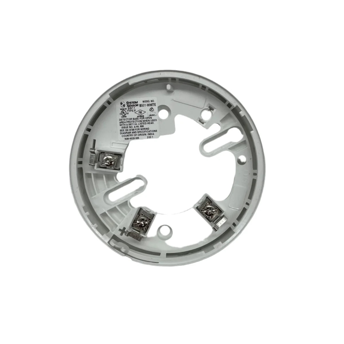 System Sensor B501-WHITE 4-Inch Low-Profile Detector Base, White