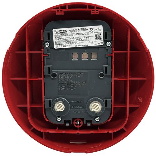 System Sensor PC2RLED L-Series 2-Wire Ceiling Horn/Strobe, Red